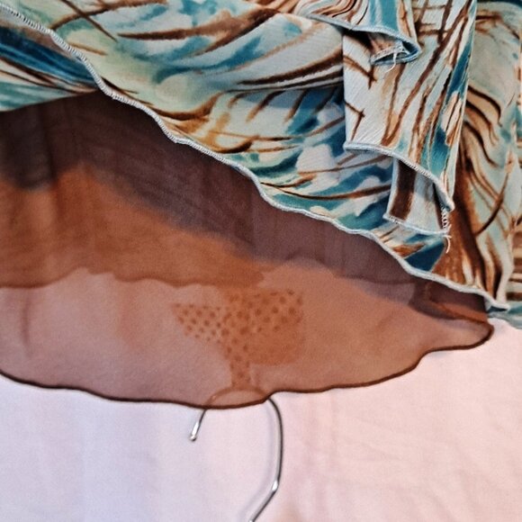 VINTAGE SET ~ 2 PC BLOUSE & SKIRT ~ CHIFFON FEEL ~ FLOWING ORGANIC SUMMER ~ NWT~ - Picture 8 of 14